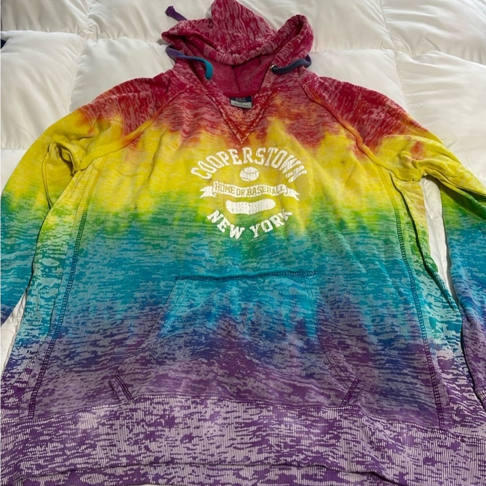 Cooperstown NY Tie Dye Rainbow Hoodie